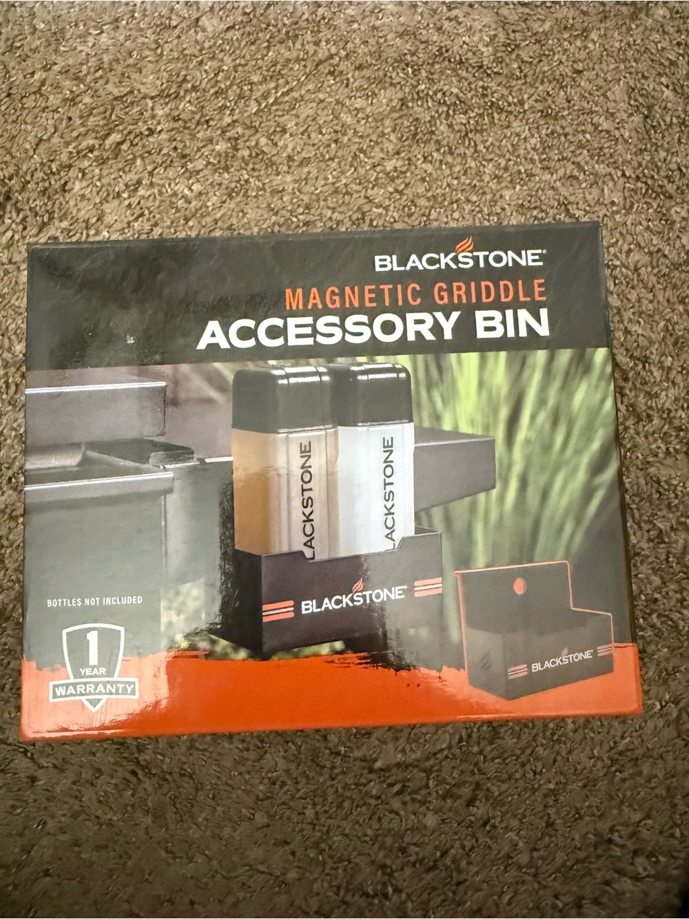Blackstone Black Magnetic Griddle Accessory Bin